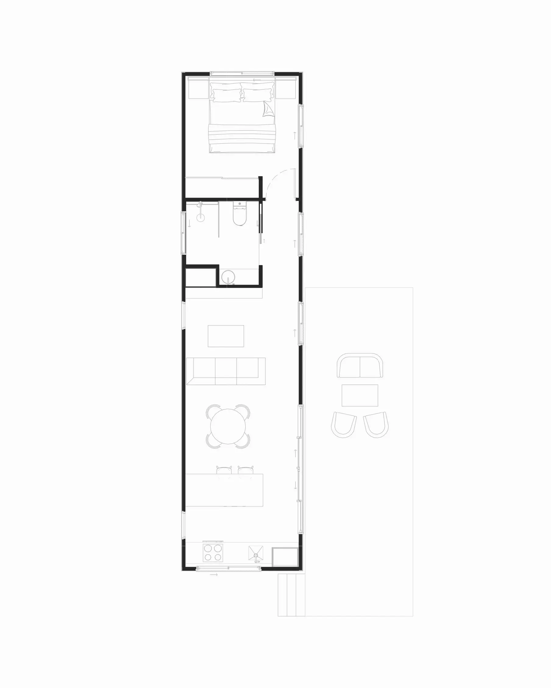 Arcopod DEVONPORT Plan 1 bed LARGE