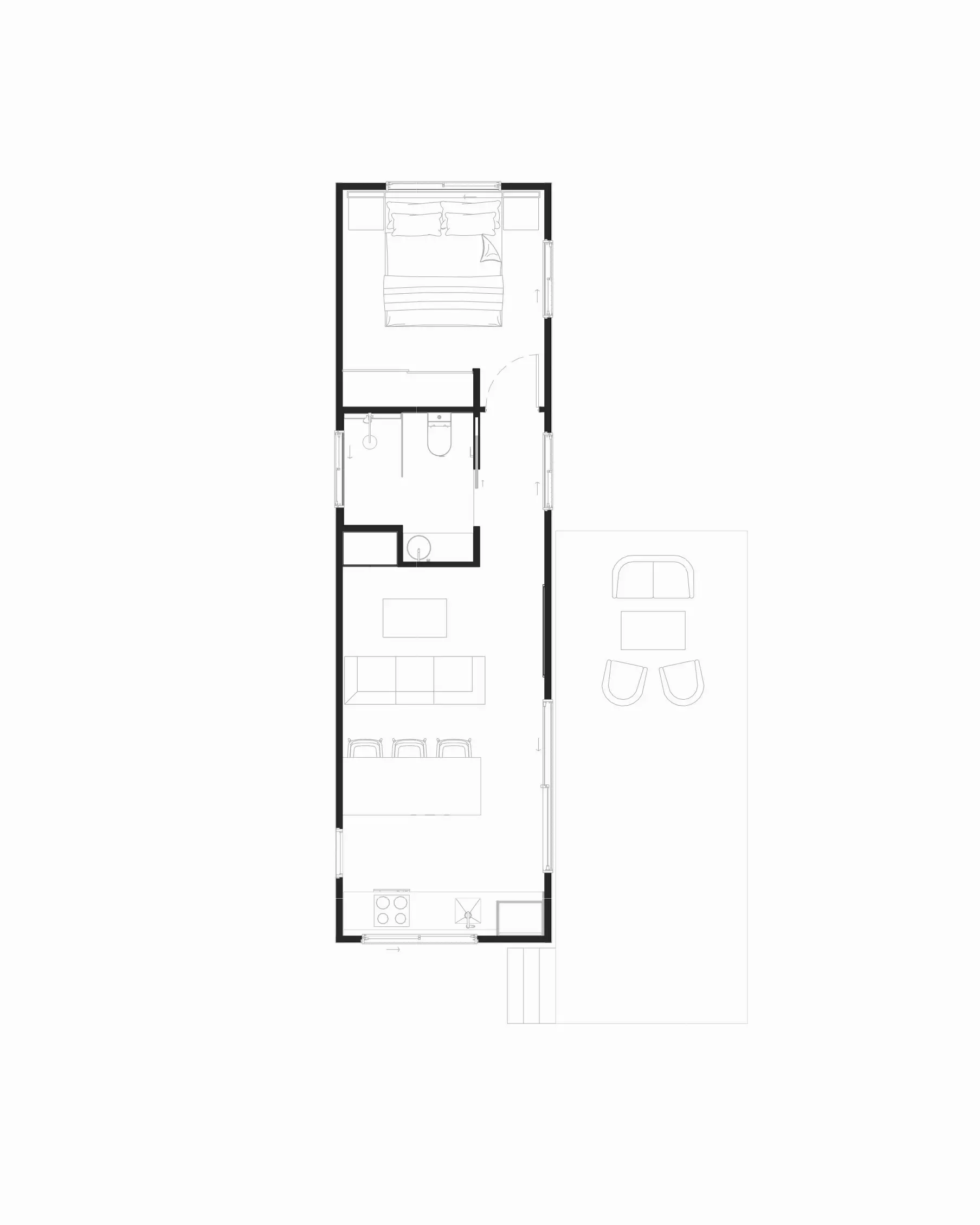 Arcopod DEVONPORT Plan 1 bed SMALL