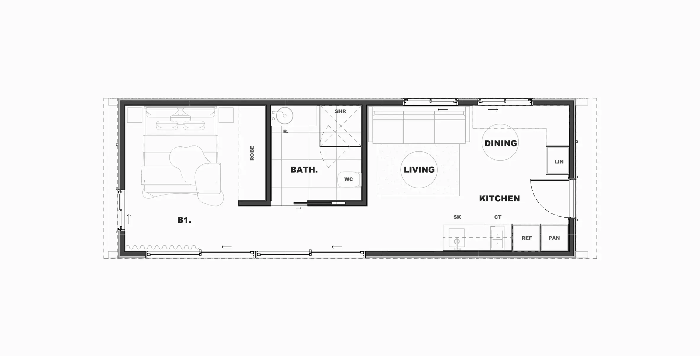 1 bedroom granny flat home design