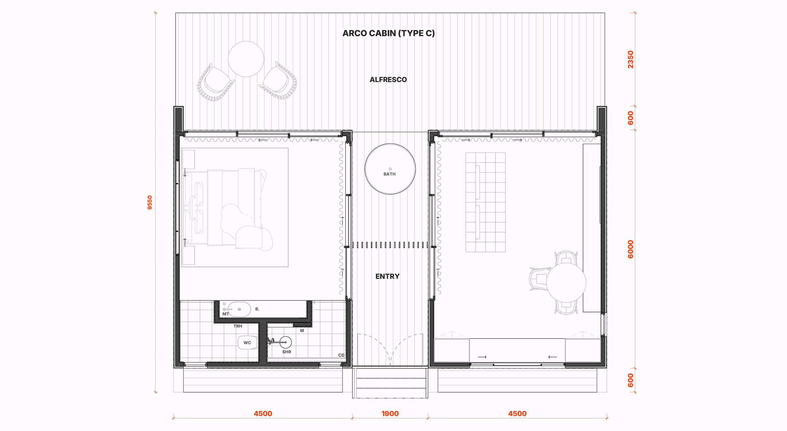 The Hollow Cabin for retreats spec sheet