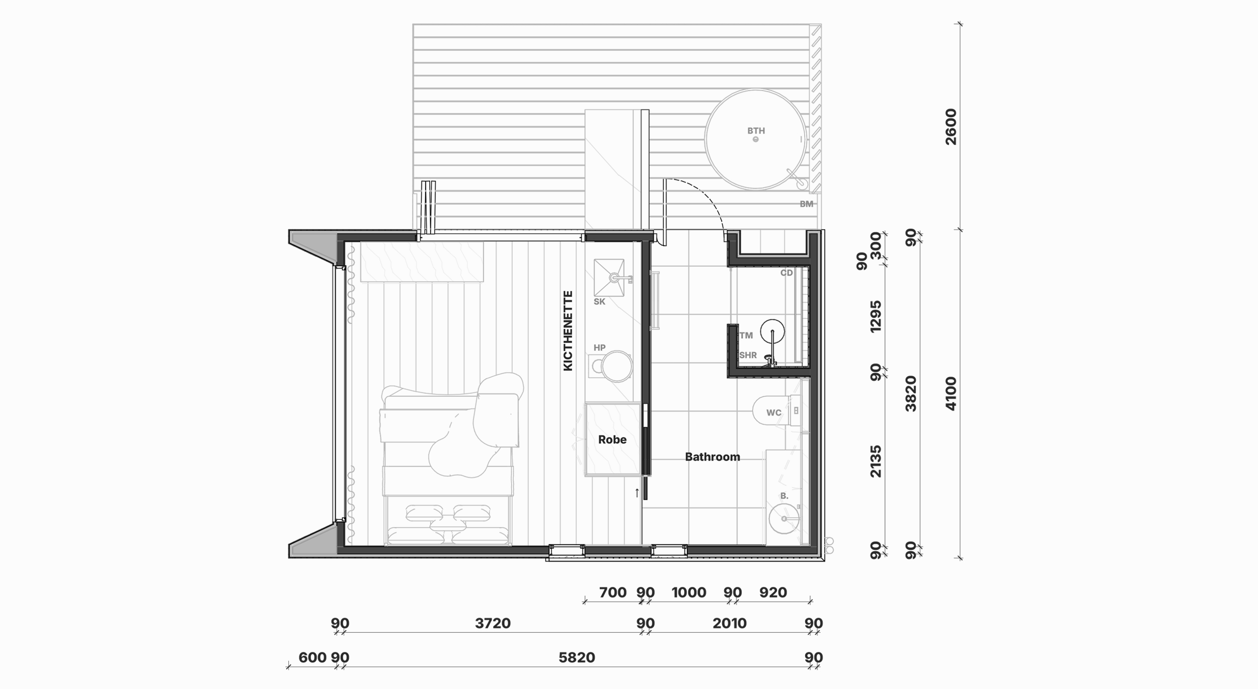Cosy Modular Cabin Floor Plan
