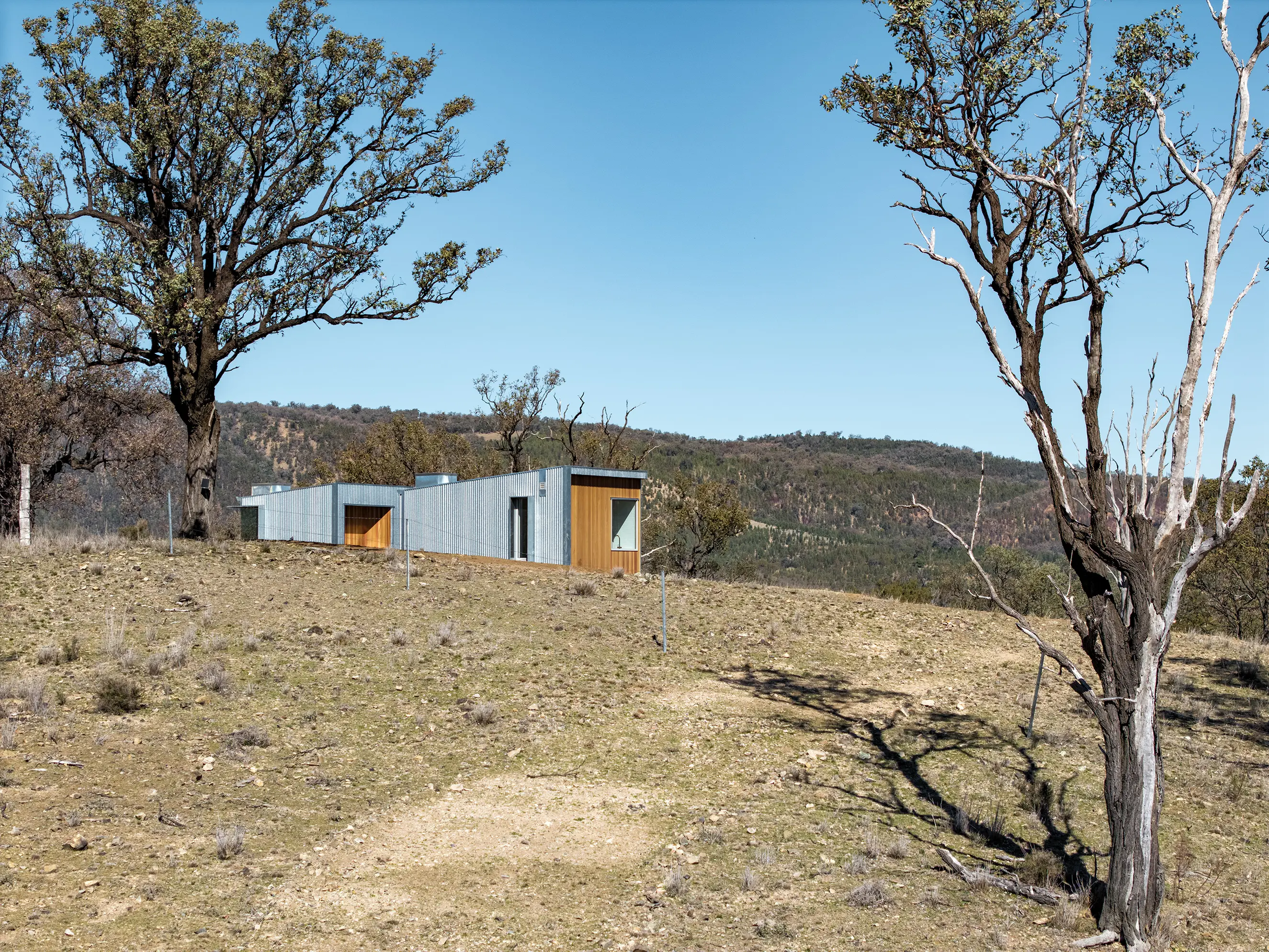 Modular cabin in bushland